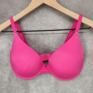 Victoria's Secret Pink Logo Band 36D T-Shirt Push Up Full Coverage EUC Hot Pink